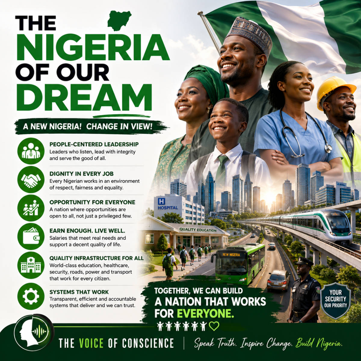 ๐ณ๐ฌ THE NIGERIA OF OUR DREAMS
A Nigeria where leadership is a sacred responsibility, and those entrus...