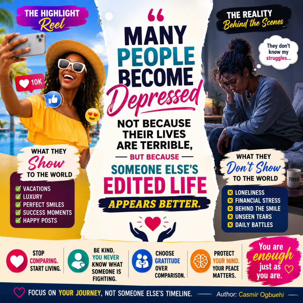 Don't Depress yourself because of edited lives on social media...