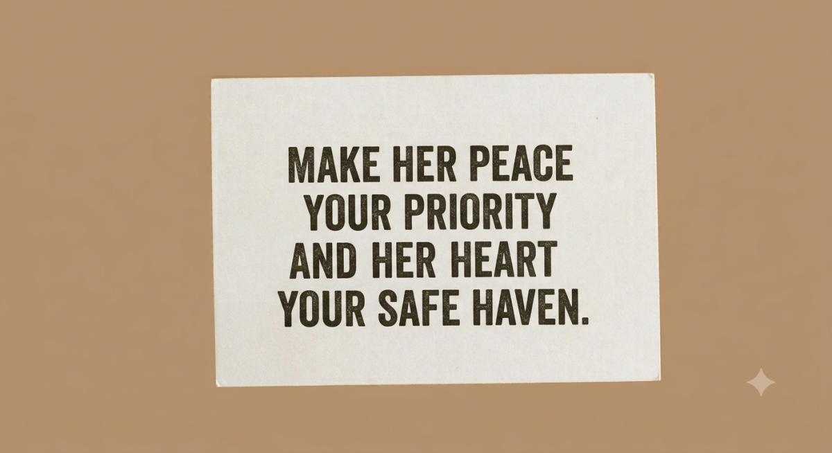 Truth be told:
Loving your wife like Christ loves the church means her peace is your priority and he...