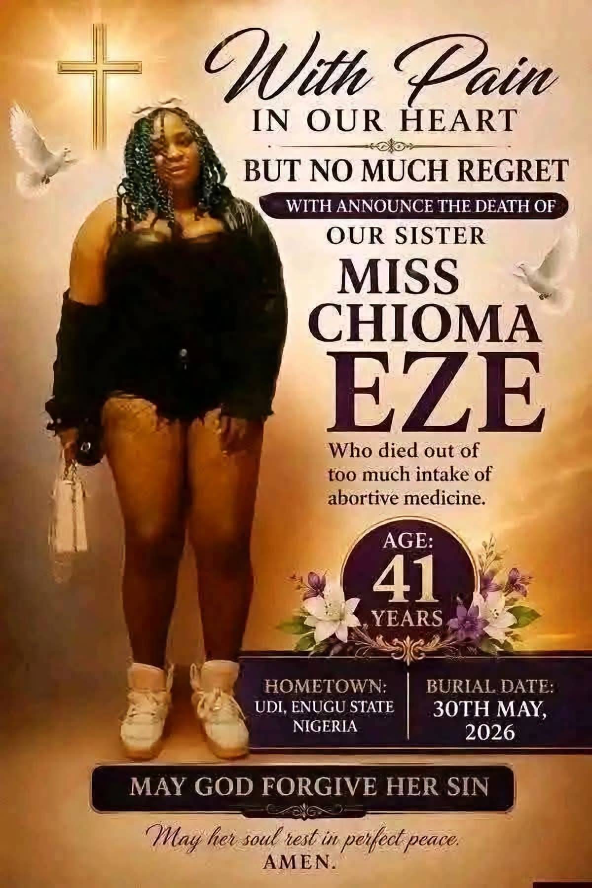 WHICH KIND OBITUARY POSTER IS THIS NTORI OLIRUN!!