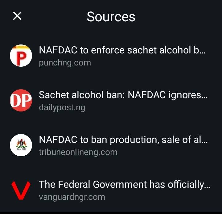 What is happening?

Few weeks ago, 
The Federal Government through NAFDAC has banned the production,...