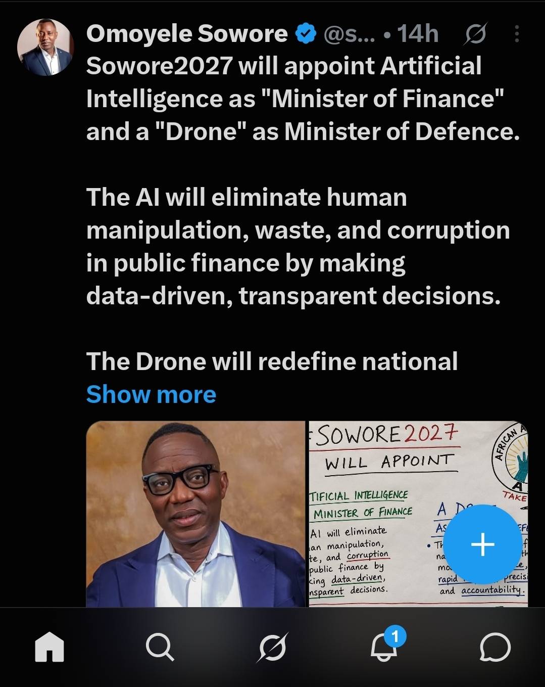 Ladies and Gentlemen, we officially have a clown as a presidential hopeful. ๐
@sowore will be appo...