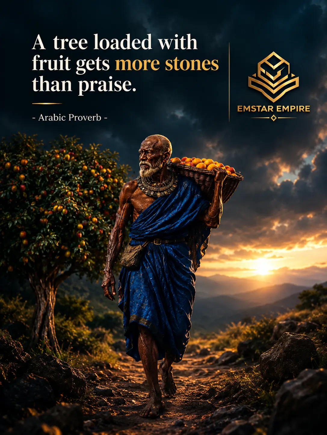 A TREE LOADED WITH FRUIT GETS MORE STONES THAN PRAISE.
There is something painfully beautiful about...