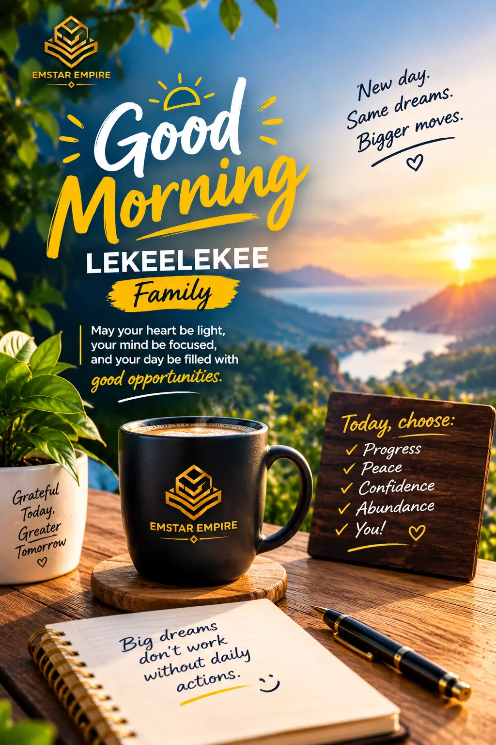 Good morning, LEKEELEKEE family! โ๏ธ๐
New day, new grace, new opportunities. Keep your heart light,...
