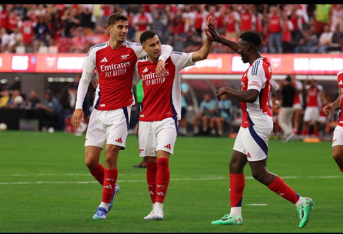 Full-time: Girona 1–4 Arsenal. ❤️🤍
A dominant performance from the Gunners as Havertz, Tzolis, Max...