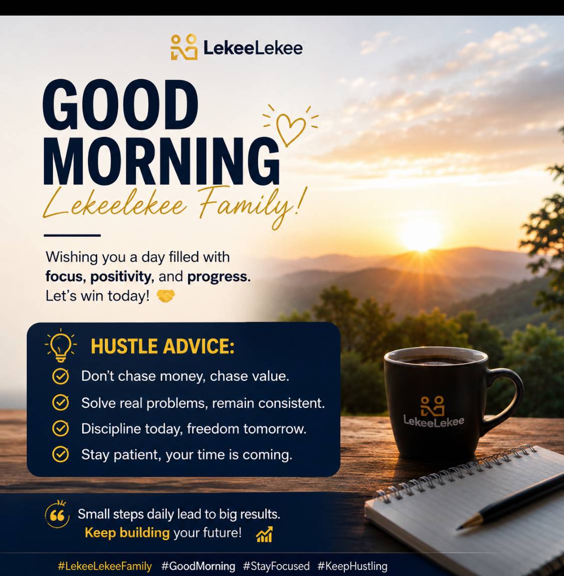π Good morning, my LekeeLekee Family!
A new day is another opportunity to move one step closer to...