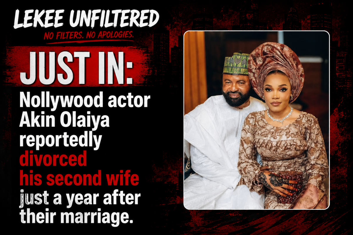 Nollywood actor Akin Olaiya has reportedly divorced his second wife just a year after their marriage...