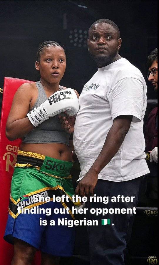 A South African female boxer stepped into the ring, but the moment she realized her opponent was Nig...
