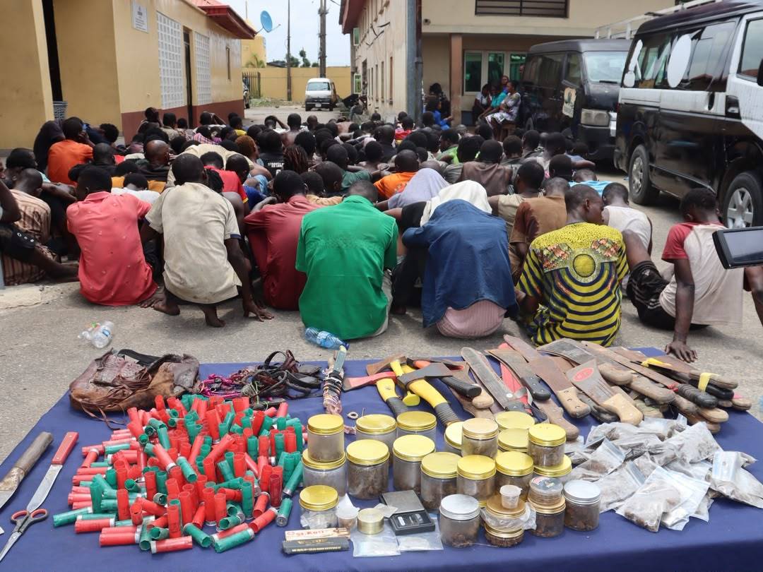 Police arrest 147 suspects, recover 250 cartridges, machetes in Lagos crackdown
By Matthew Johnson...