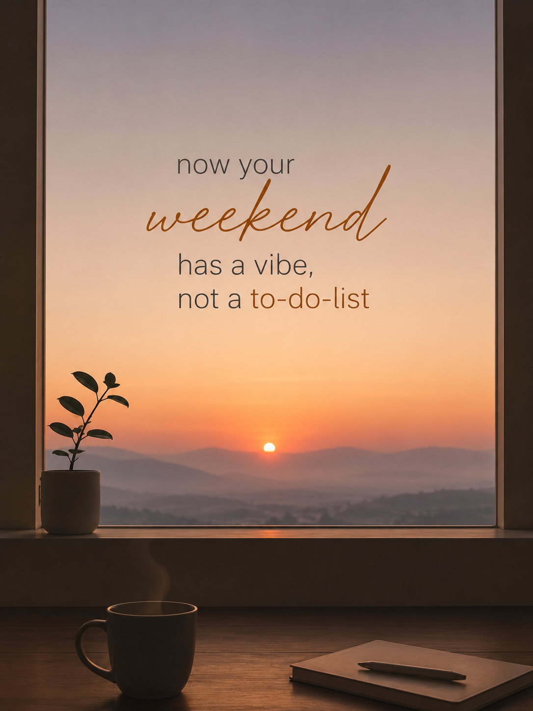 The weekend arrives like a deep breath — small pause from the rush, a chance to return to yourself....