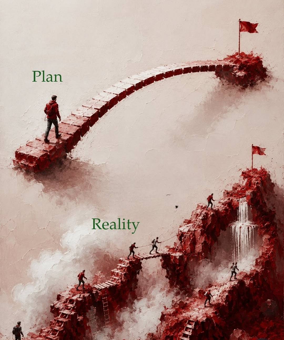 This is so apt. Plan and reality are hardly the same.