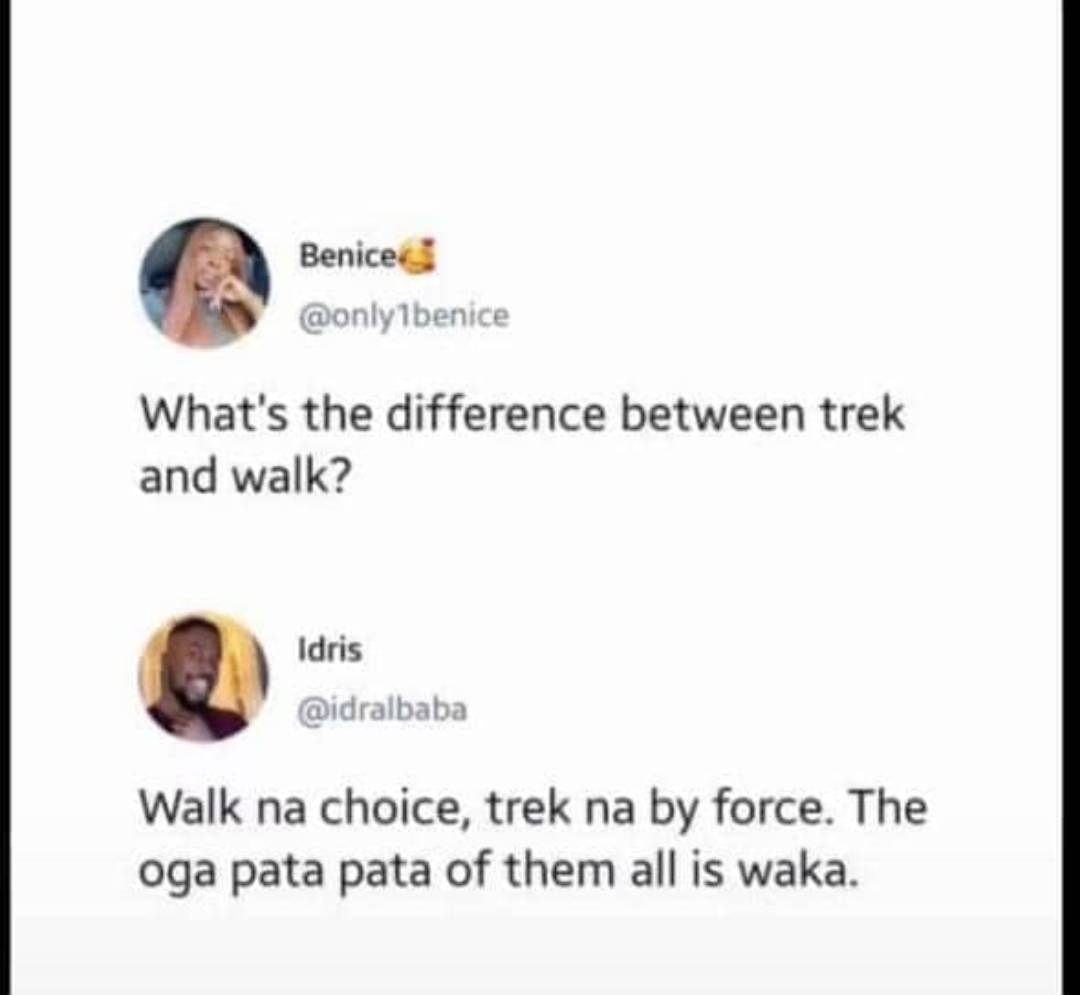 Hmmm...
I have been trekking o.๐ค