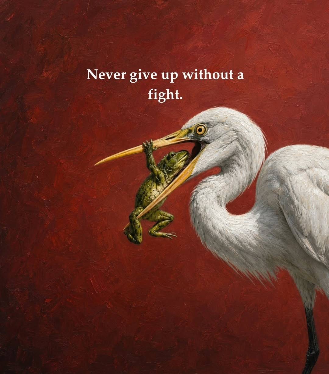 I don't know whether to feel motivated by the quote or to laugh at the struggle of the frog.๐๐
So,...