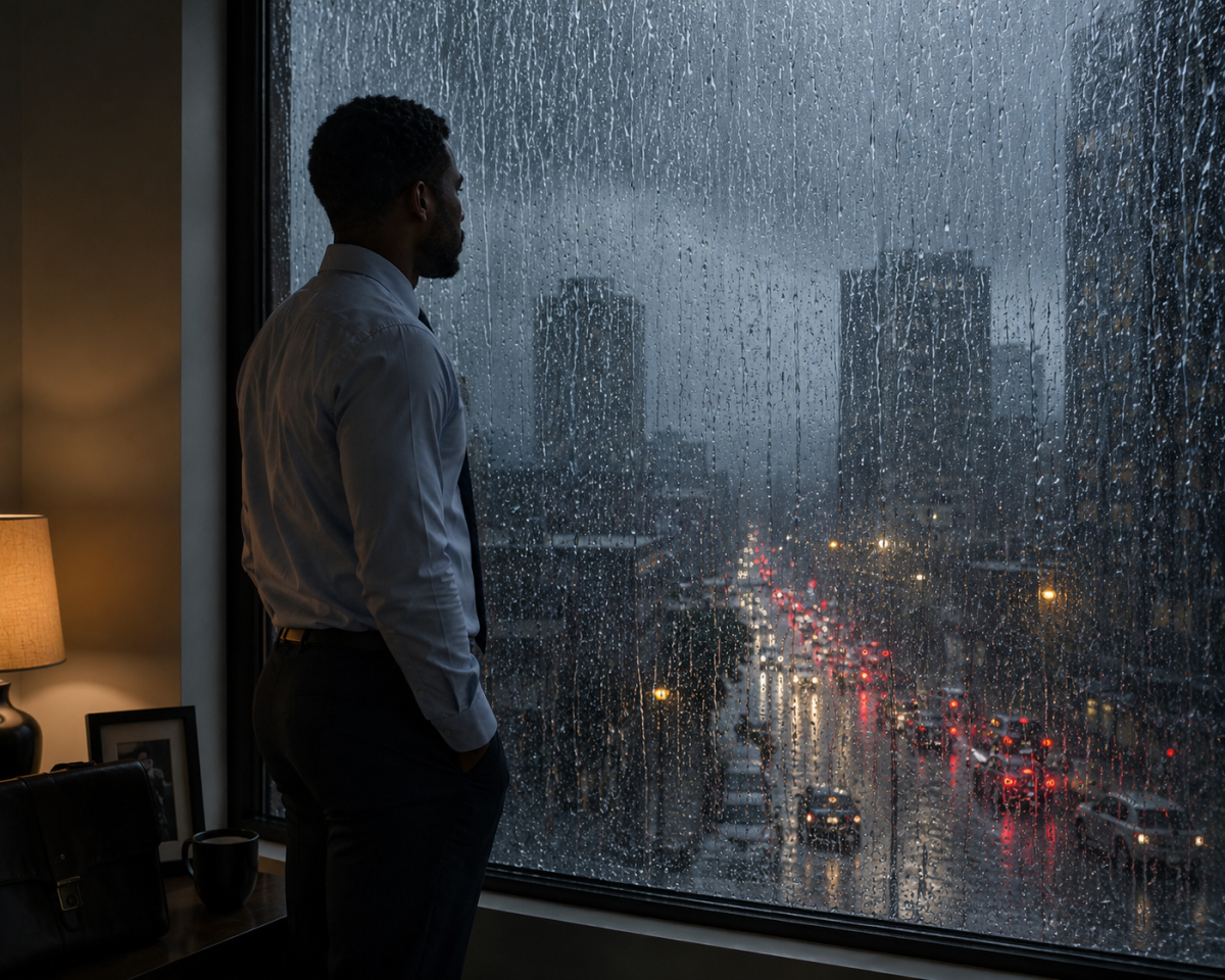 For a moment, I thought rain had let go of grappling our necks with its incessant downpour.
But her...