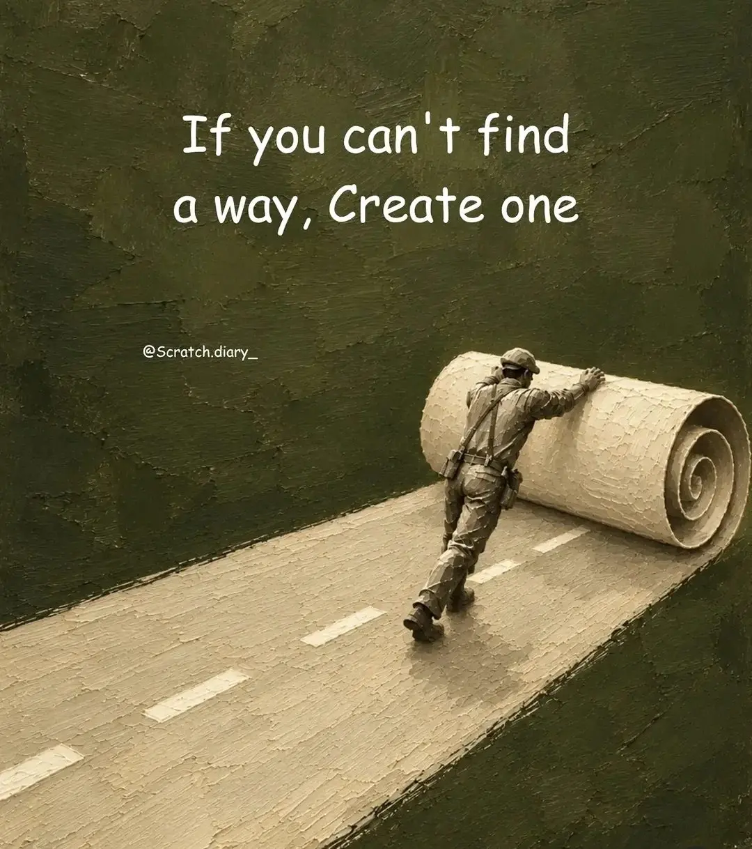 Sometimes, the road you need doesn't exist yet. You have to create it.
So don't let the absence of...