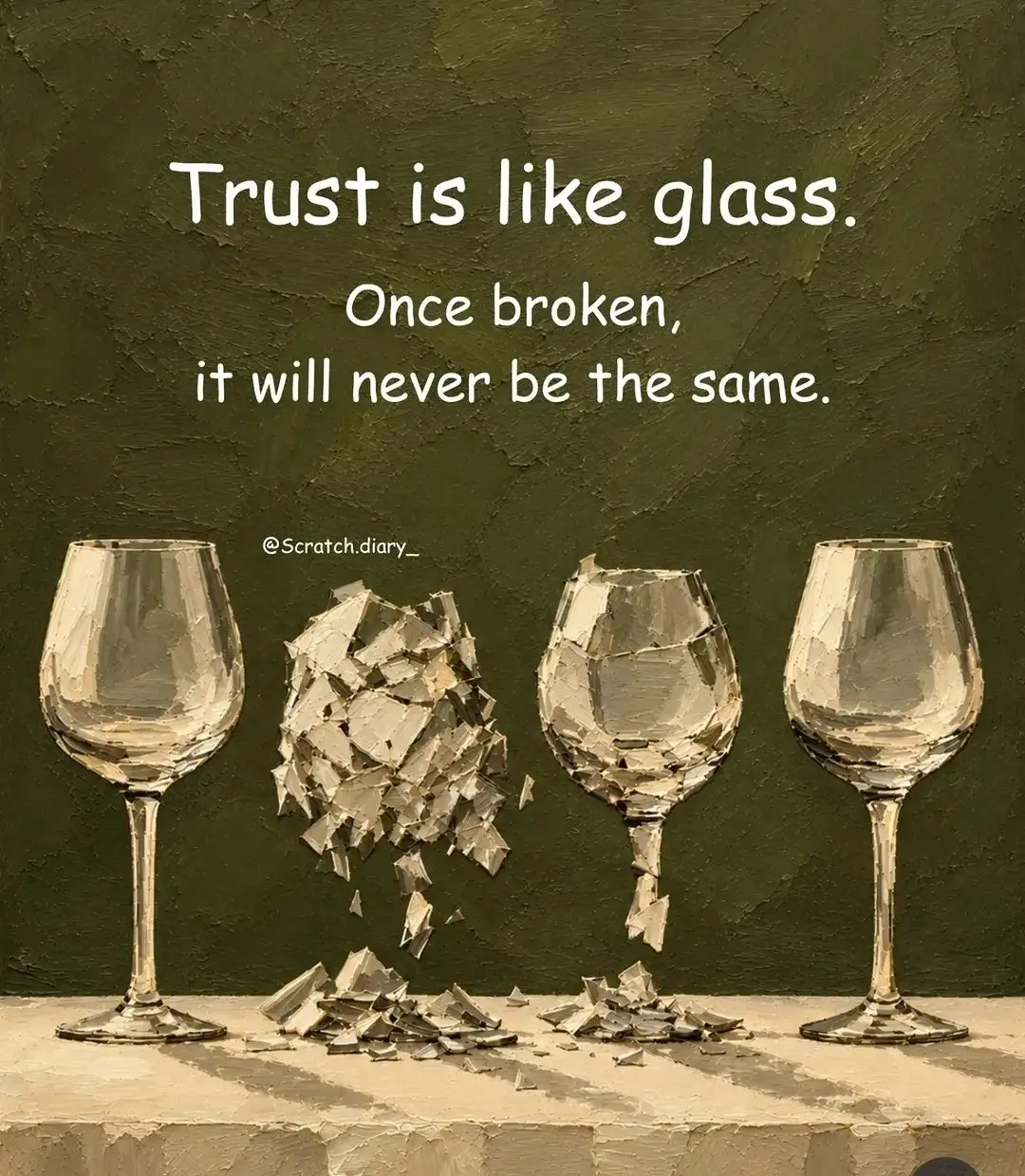 When someone trusts you, don't take it that he doesn't have any choice other than to do so.
I tell...