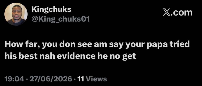 I just Dey confirm am