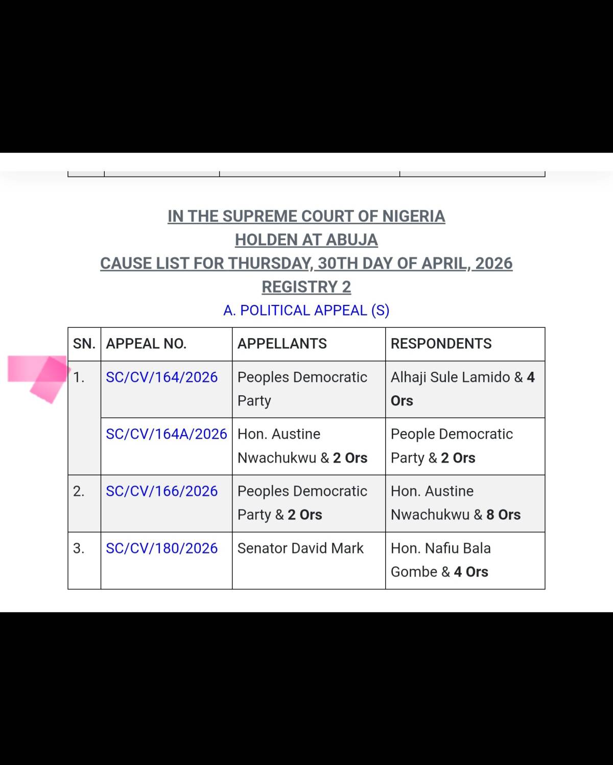 BREAKING: The Supreme Court has dismissed the Appeal by the PDP against Alh. Sule Lamido.
The SC u...