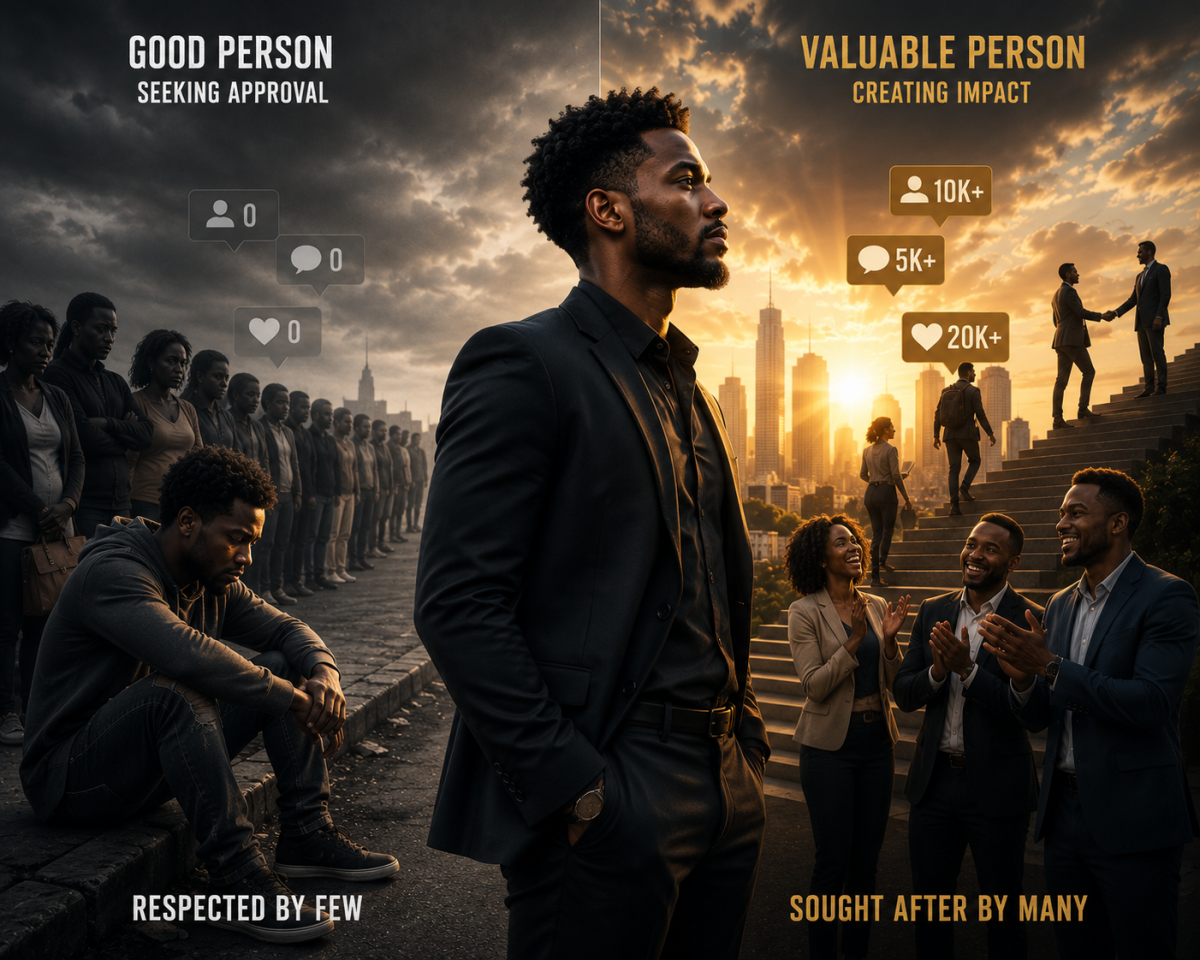 Good Evening Fam!!
Unpopular Opinion: The world does not reward good people. It rewards valuable pe...