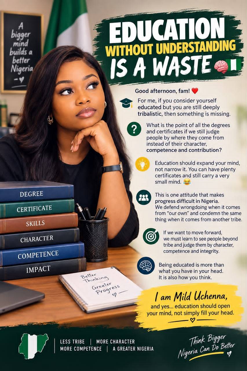 EDUCATION WITHOUT UNDERSTANDING IS A WASTE
Good afternoon, fam!
For me, if you consider yourself...