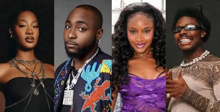 🏆🌍 DAVIDO, TEMS, ASAKE AND AYRA STARR ENTER THE 2027 GRAMMY CONVERSATION

Nigerian music continues...
