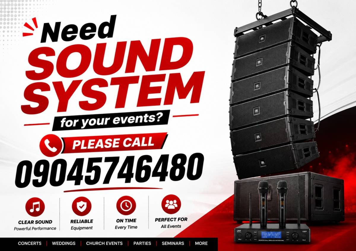 Clear sounds! Reliable! Ontime! Perfect for all Event