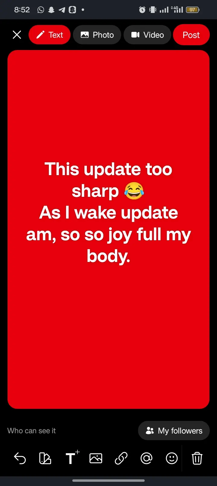Swrs waking up to the updates is one of the good things that has ever happened to me this week. 🥹 G...