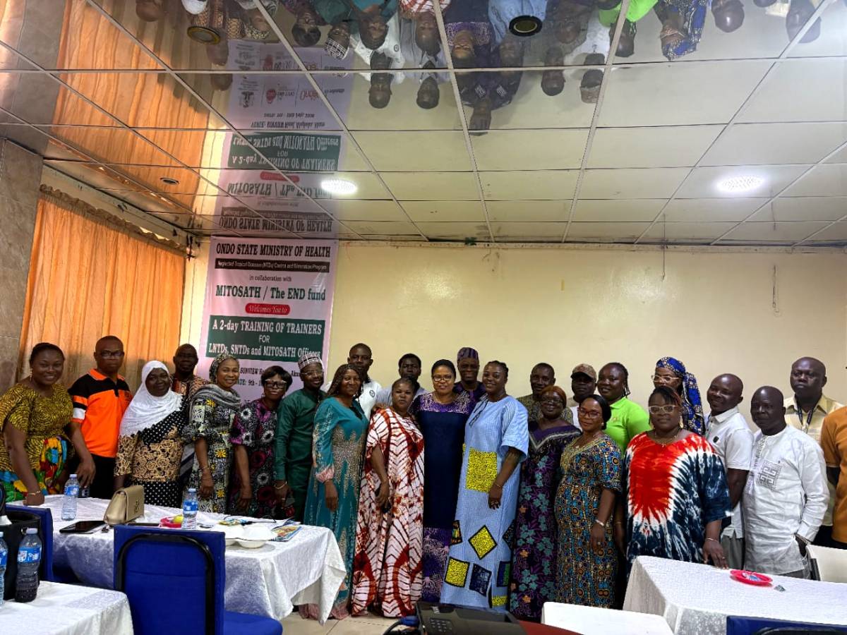 Group photograph of participants at the just-concluded Training of Trainers (ToT) for Neglected Trop...