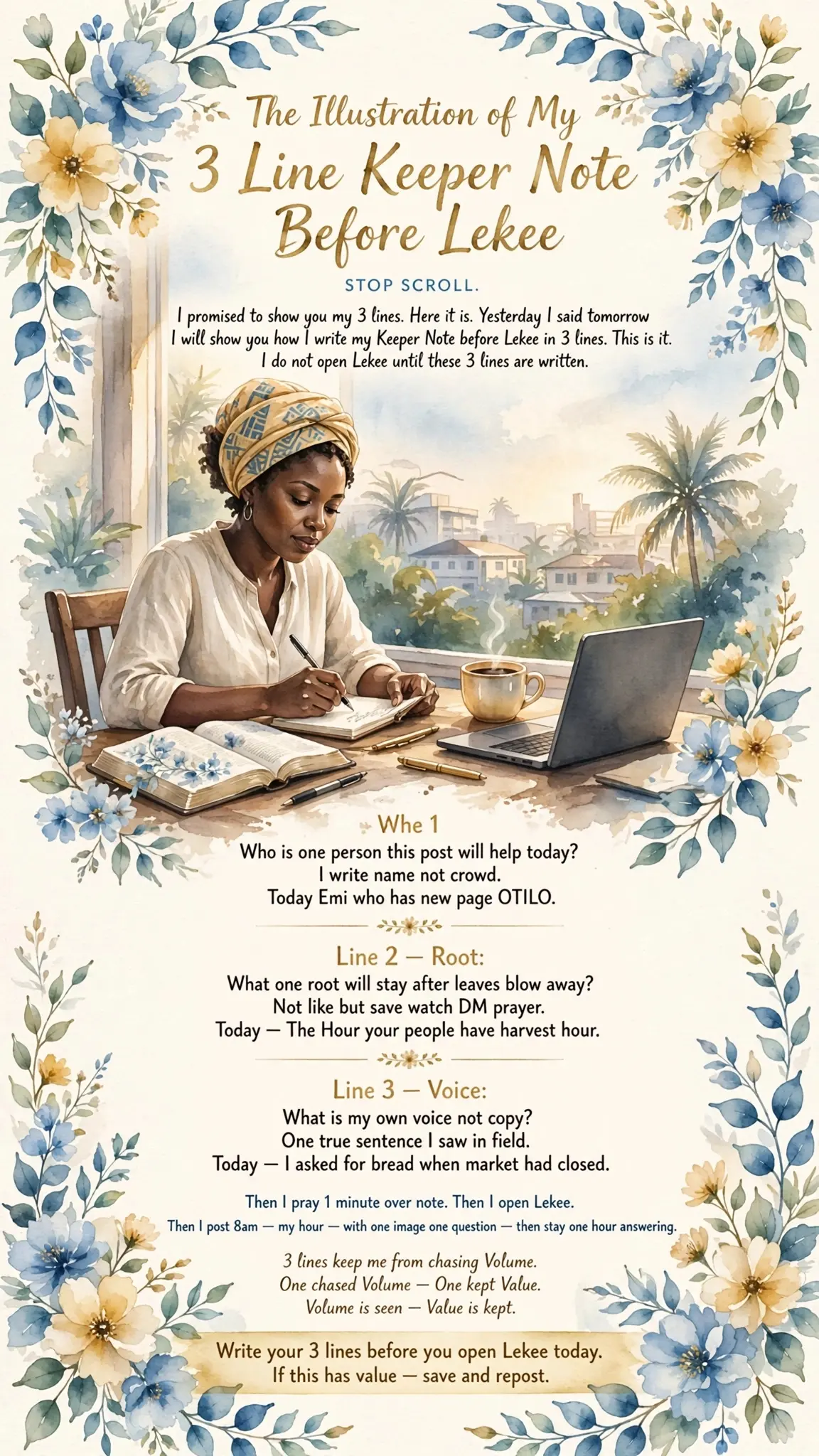 STOP SCROLL - WHISPER IN THE NOISE
I promised to show you my 3 lines. Here it is.
Yesterday I sa...