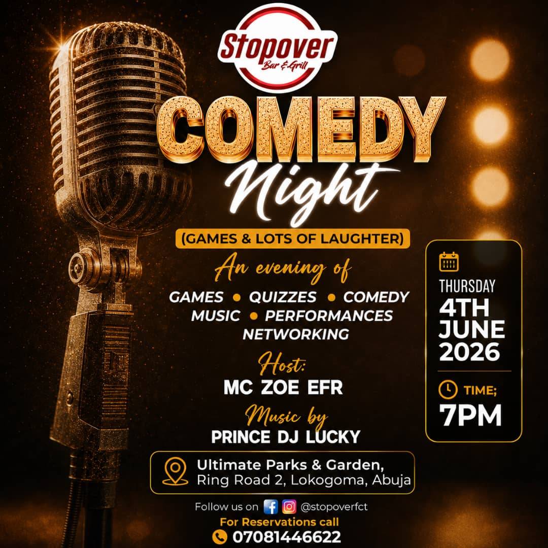 *๐น THURSDAY SPECIAL @STOPOVER ๐น*
๐ค Karaoke โข ๐ Comedy โข ๐ฎ Games โข ๐ญ Live Performances
๐ TO...