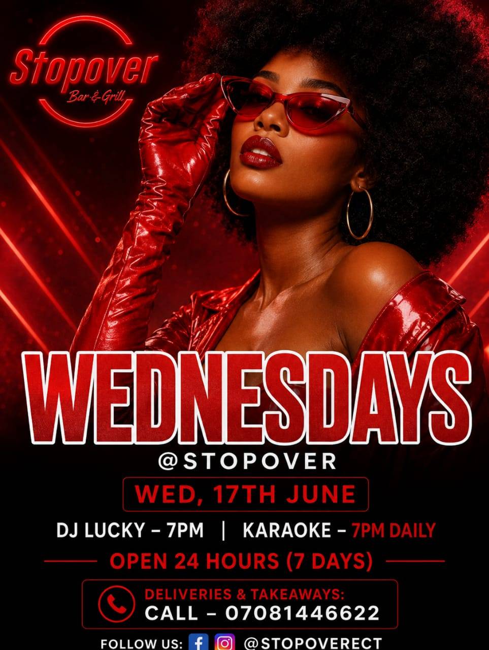 *🍹STOPOVER WEDNESDAYS - TONIGHT!🍹*
Good Food, Ice Cold Drinks, Good Vibes & Amazing Atmosphere...
