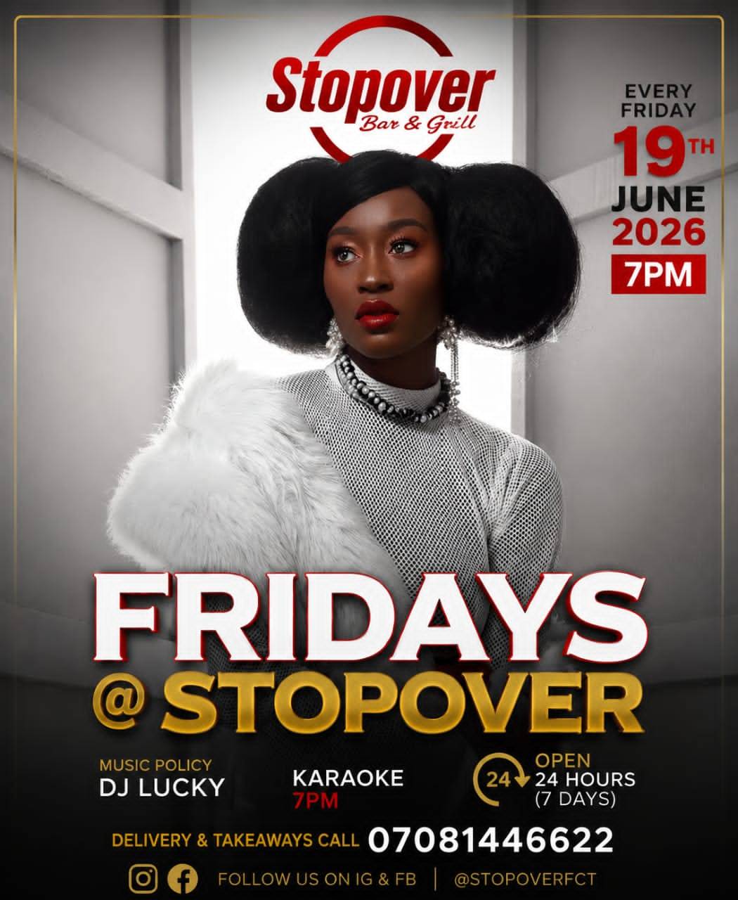 *๐ FRIDAY @ STOPOVER โ LET'S PARTY ๐๐ฝ๐๐ฝ๐๐ฝ*
*Good Food ๐ฝ๏ธ | Ice Cold Drinks ๐น | Great Vibe...