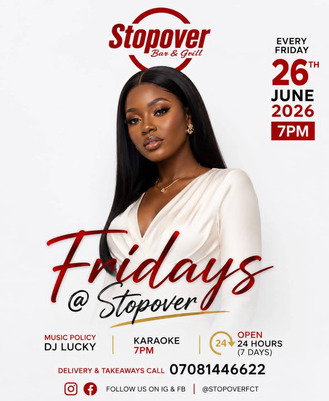 *๐ FRIDAY @ STOPOVER ๐๐ฝ๐๐ฝ๐๐ฝ๐ฅ๐ฅ๐ฅ*
*Good Food ๐ฝ๏ธ | Ice Cold Drinks ๐น | Great Vibes ๐ถ*...