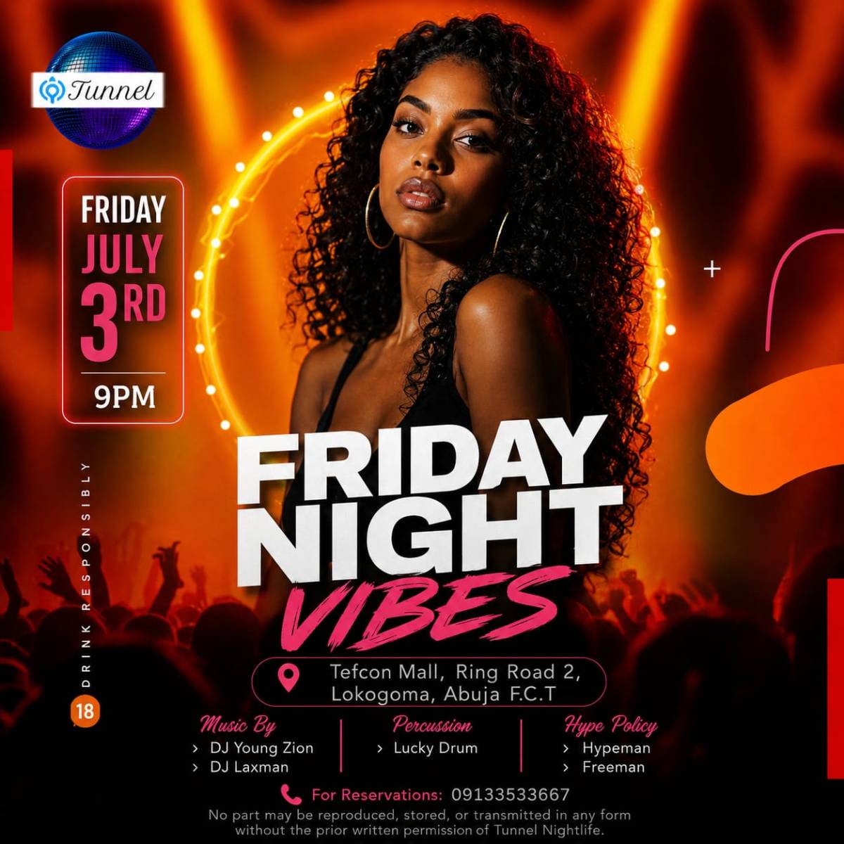 *π FRIDAY NIGHTS @TUNNEL FCT - We Party Hard As Always Tonight!!!ππ½ππ½π₯π₯*
Great Music β’ Amaz...