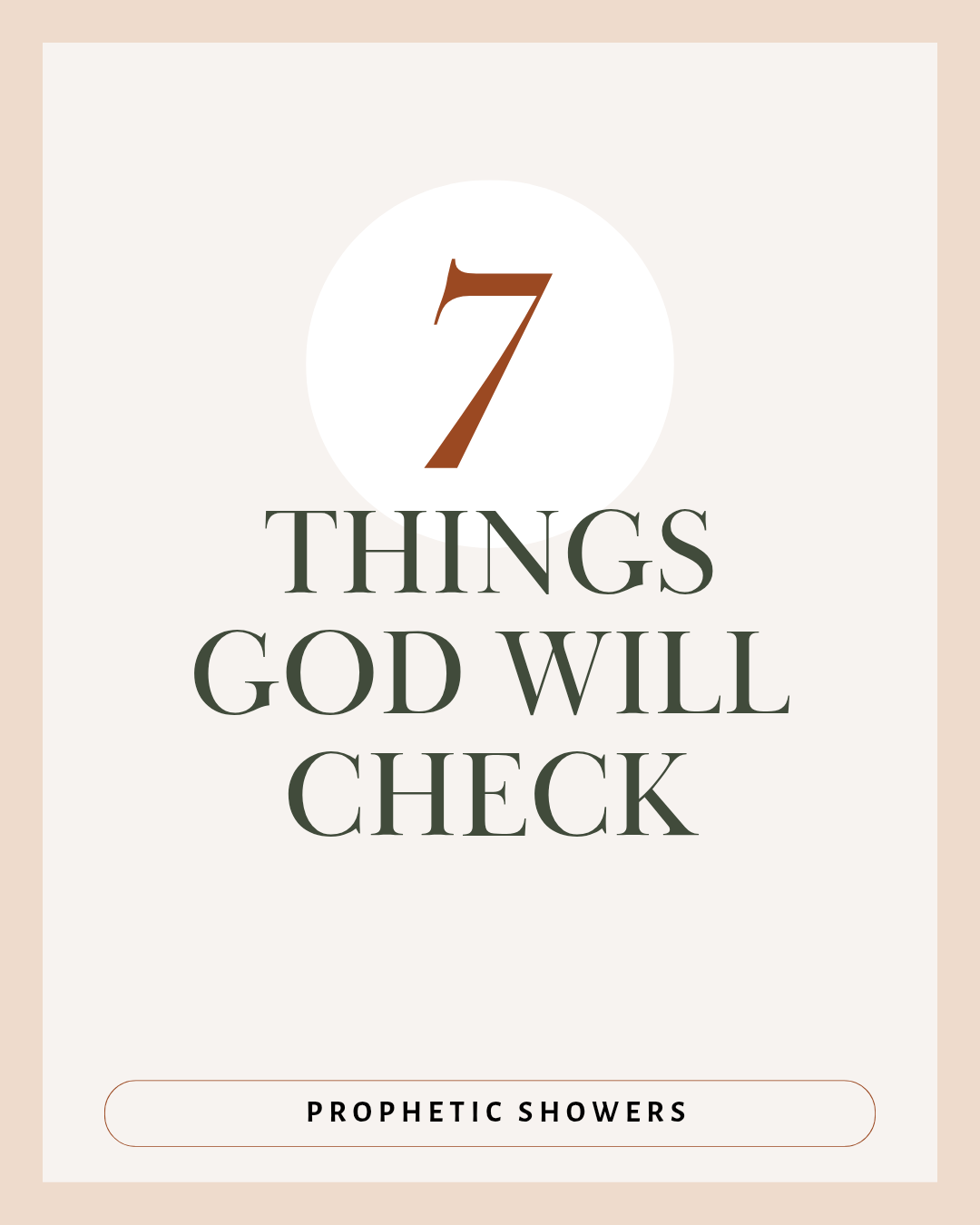 ๐ง๏ธ PROPHETIC SHOWERS | MAY 24TH, 2026
7 THINGS GOD WILL CHECK |
๐ LUKE 16:12:
AND IF YE HAVE NOT...