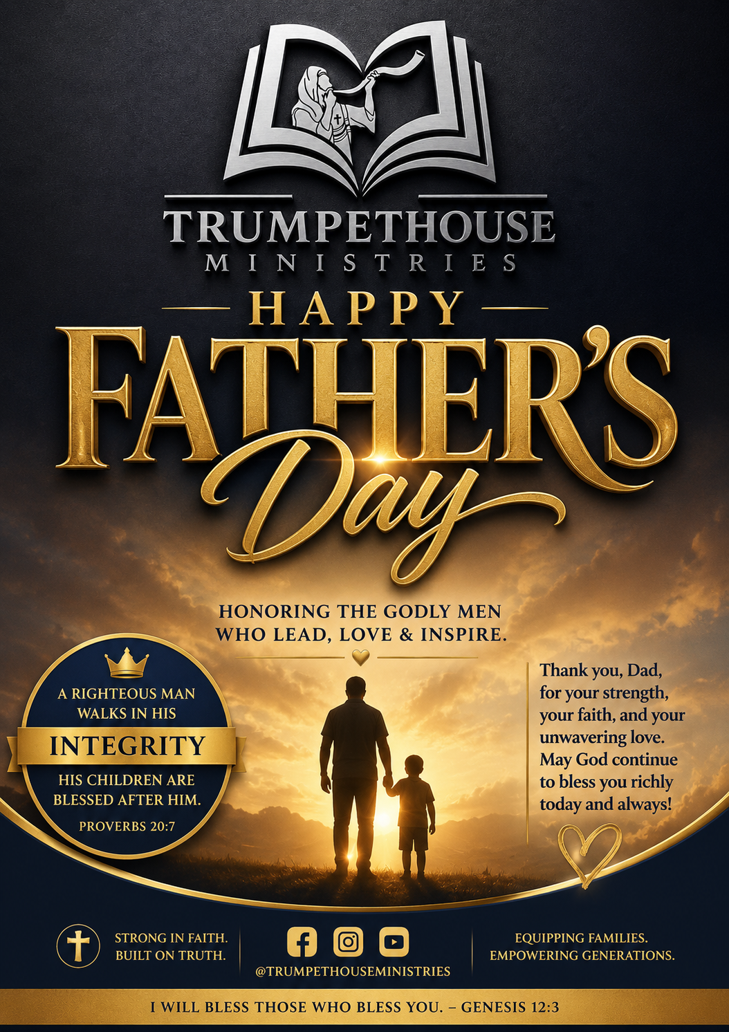 Happy Father's Day!
Today we celebrate every father who leads with love, strength, wisdom, and sacr...