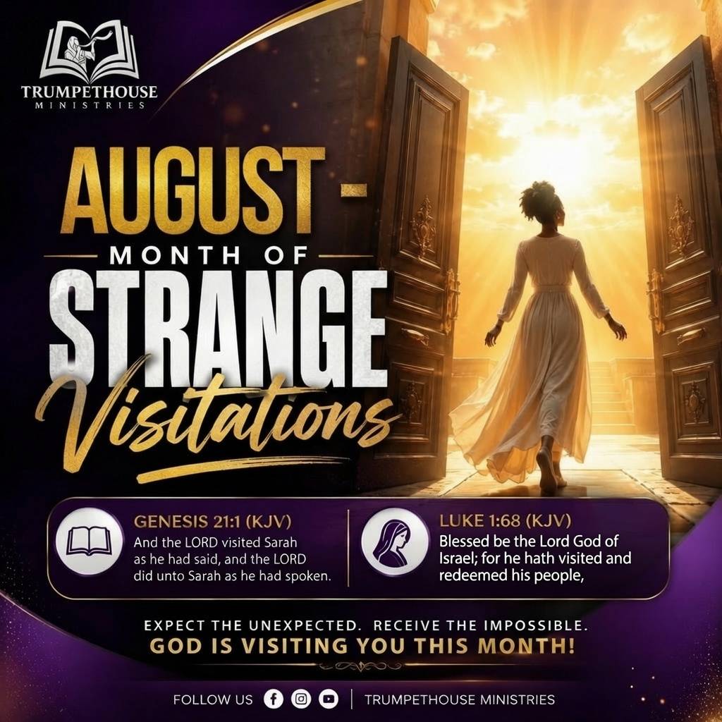 π§οΈ PROPHETIC SHOWERS | AUGUST 1, 2026
AUGUST β OUR MONTH OF STRANGE VISITATIONS |
π GENESIS 21:1...