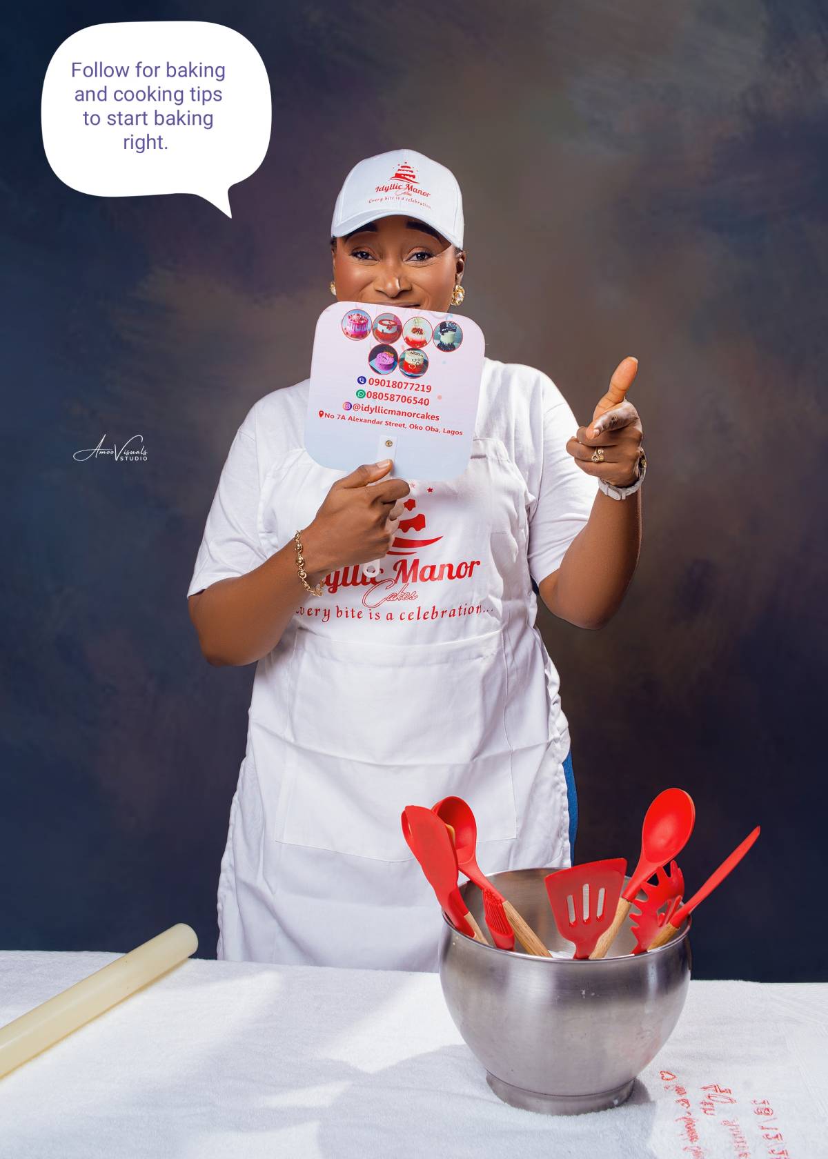 Am ibironke Olaniyan the creative director of idyllic manor cakes where every bite is a celebration....