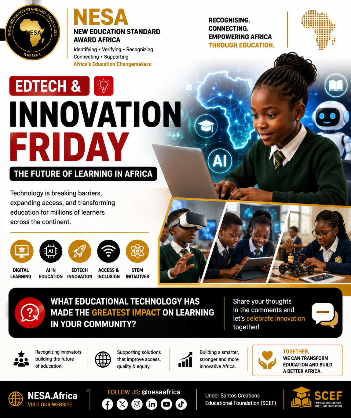 EdTech & Innovation Friday
Innovation is reshaping the future of education across Africa.
From AI-...