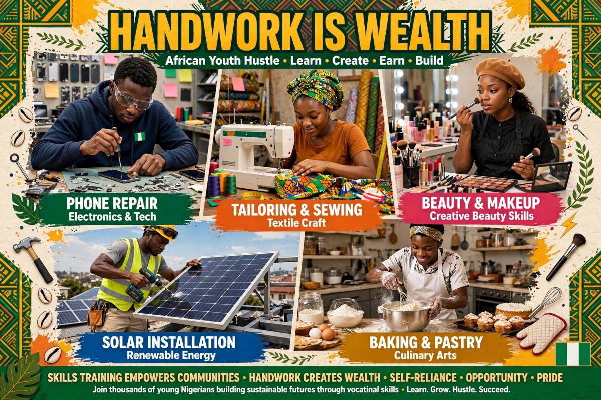 Handwork na superpower for Naija right now. Degree is good, but handwork na wetin dey put food for t...