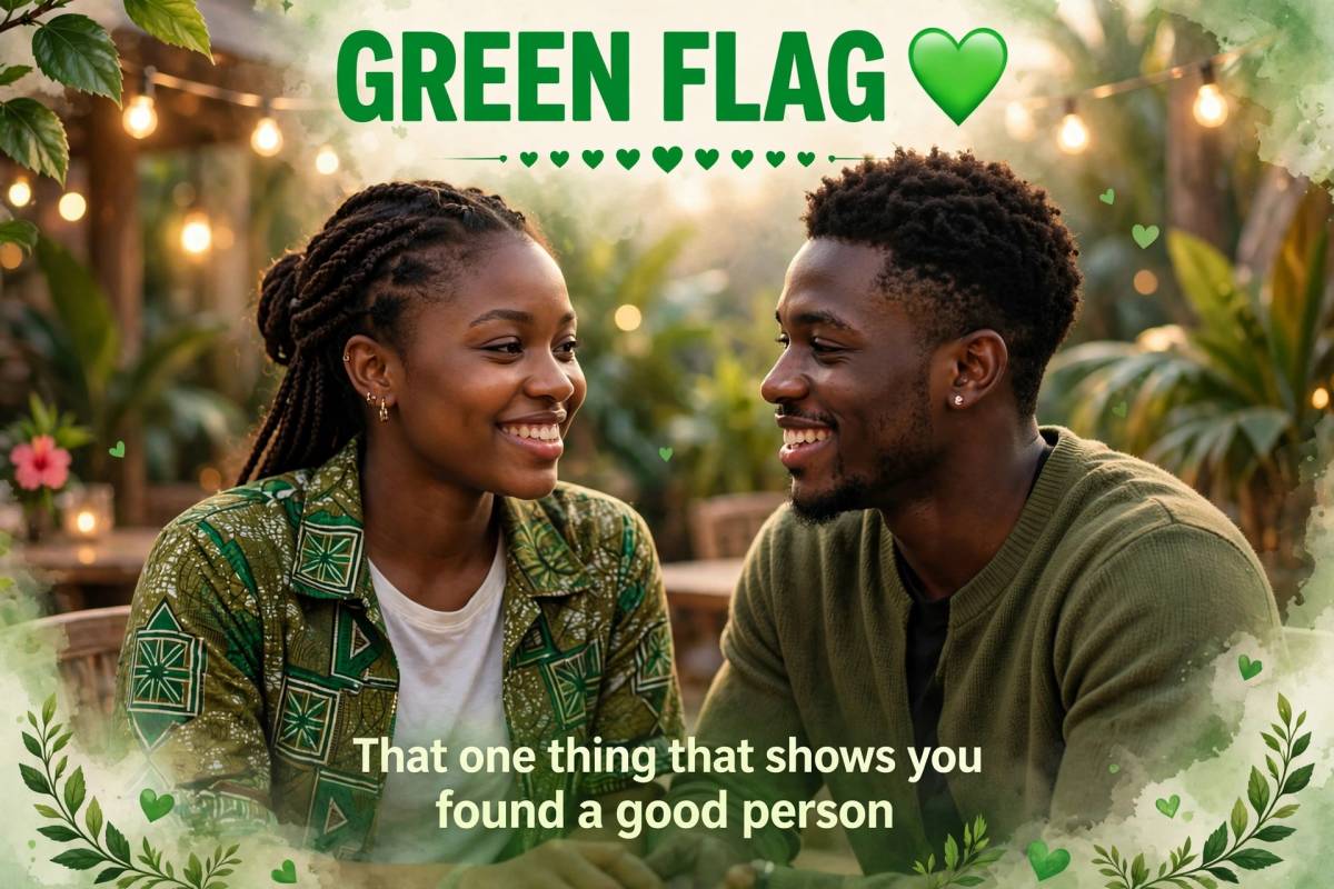 We don talk red flags tire. ๐๐
Today make we talk GREEN FLAG ๐
That one GREEN FLAG wey if you s...