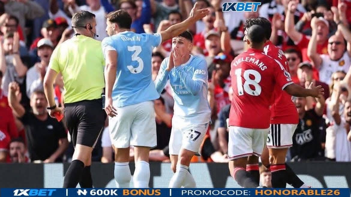 Na now I come dey reason this Man United vs Man City match.
What if Man City no collect red card ea...