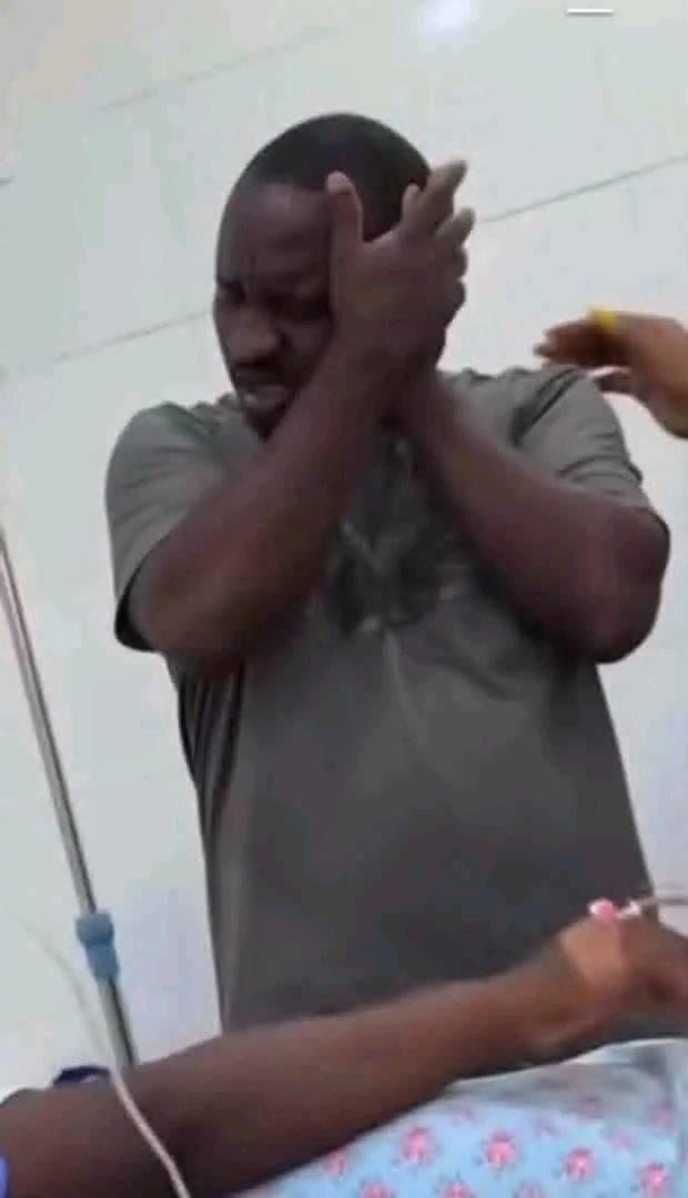 A dramatic scene unfolded in a hospital when a woman in labor reportedly asked her husband to bring...