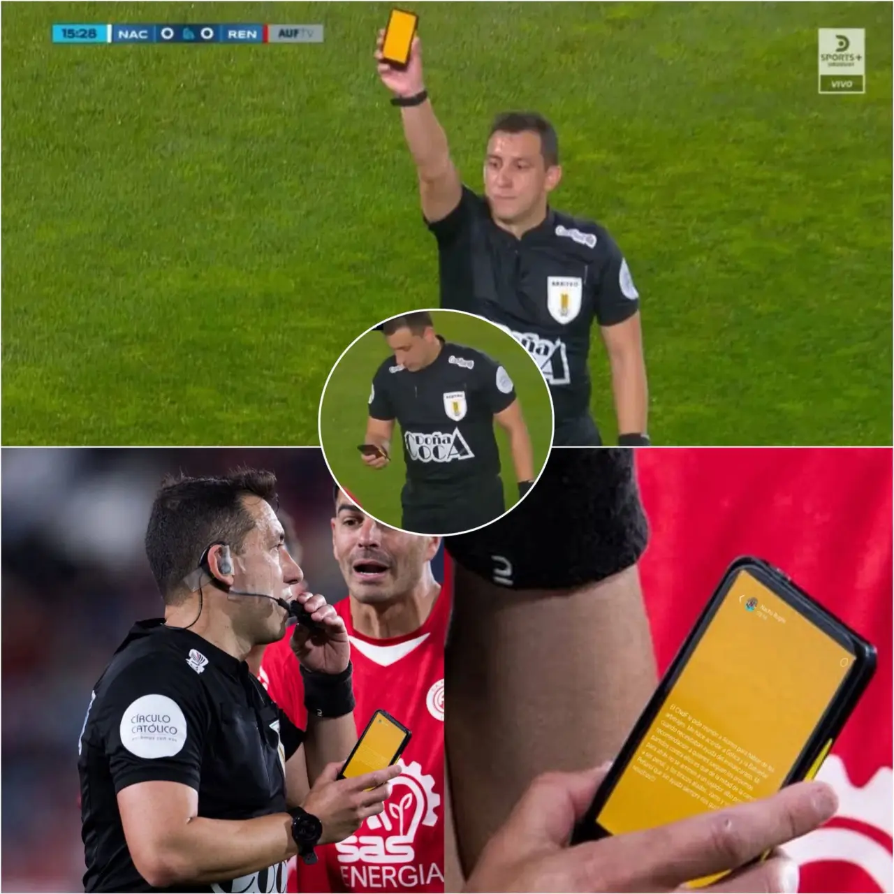 This person wey you dey see here na referee, no be say e dey chat hin w!fe for WhatsApp oo, no be sa...