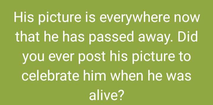 Question of the day.