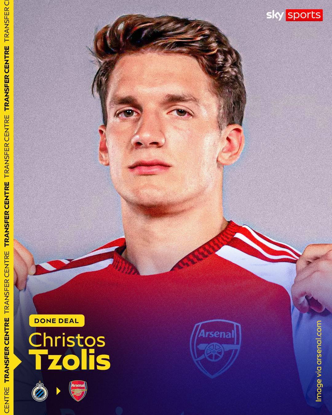 CONFIRMED🚨: Arsenal has announced the signing of club brugge winger christos Tzolis on a 5 yeae con...