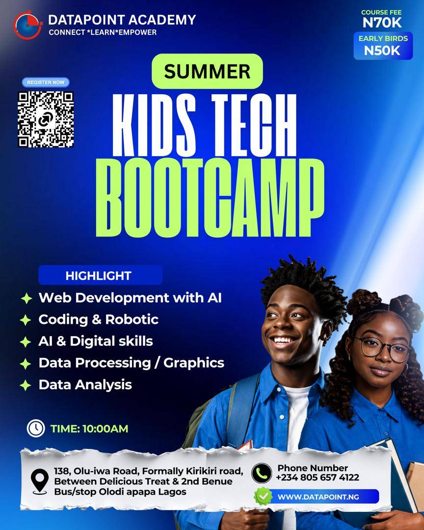 Datapoint Tech Summer holidays COHORT, registration is ongoing