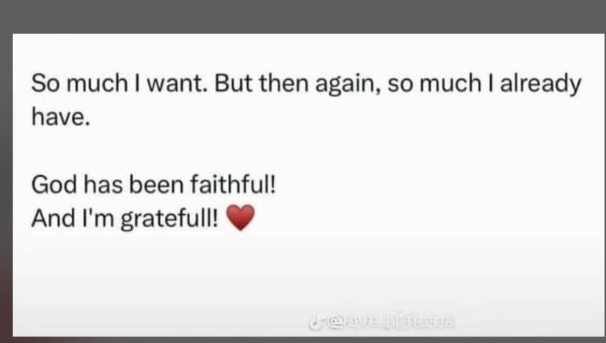 Gratitude is a must!
