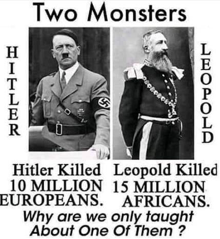 Hitler was named the greatest tyrant, not King Leopold because Hitler killed Whites, not blacks.