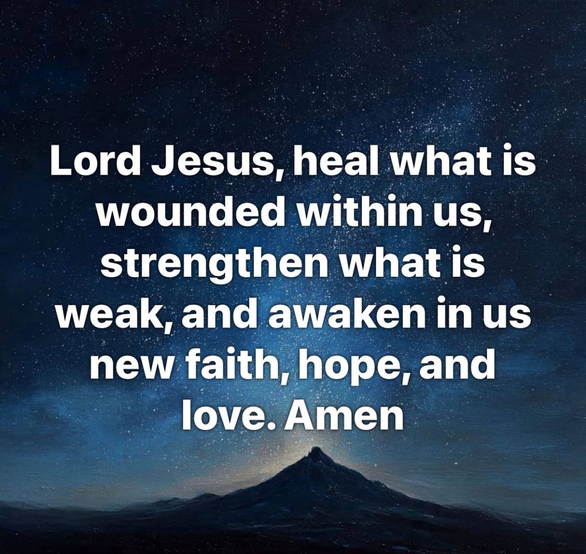 We pray O Lord